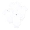 Naturelle 4 Pack Short Sleeve Bodysuit: White Newborn