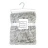 Baby Mode Signature Ridged Plush Blanket: Grey