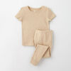 12-18m joli pyjama en tissu pointelle - avoine chiné