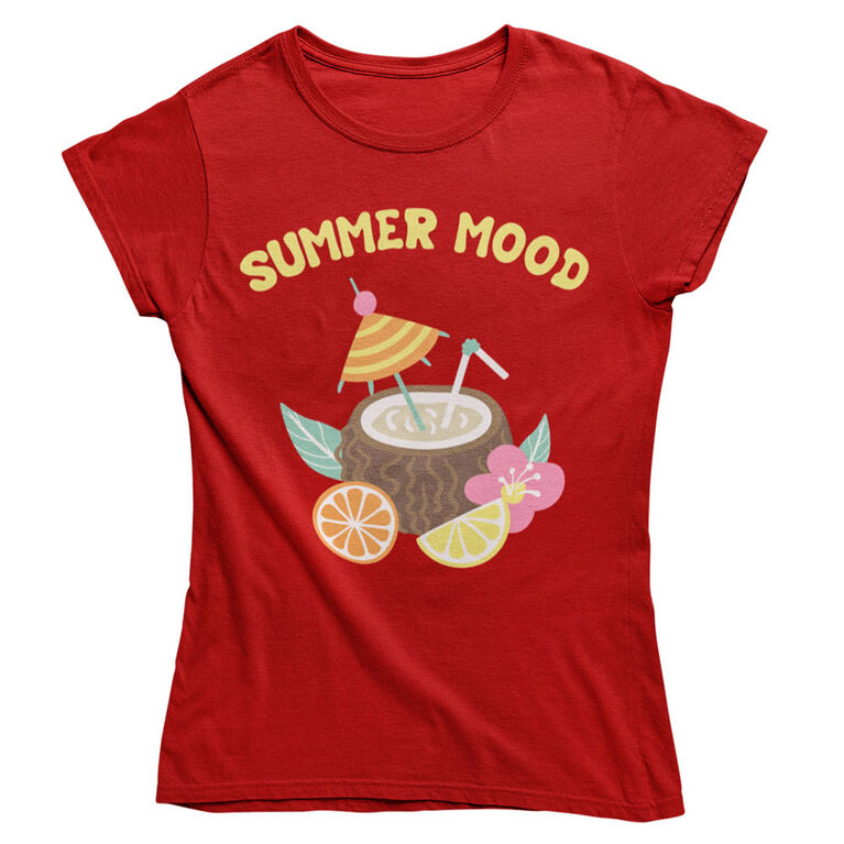 Summer Mood Short Sleeve Tee - Red - 3T