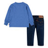 Ensemble T-shirt et Jeans Levi's - Bleu - Taille 12 Mois