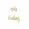 "Oh Baby" Gold Foil Script Banner 2.8 ft - English Edition