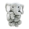 Baby Mode Signature Mom & Baby Grey Elephant Plush Toy