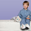 NightBuddies Light-Up Eyes Slippers Plush Shark Beige