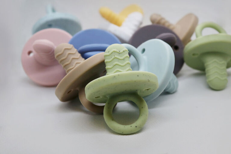 Kushies - Siliteethe Teether 2pk Sand/Daydream Gry