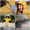 Kids Fleece Lined Rain Jackets | Minty Forest - 1T (1-2Y)