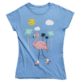 Flamingo Short Sleeve Tee - Blue - 3T