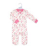 Baby Mode Grenouill&egrave;re de No&euml;l zipp&eacute;e en coton : Bonhomme de neige rose 6-9M