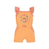 Snugabye Filles - Barboteuse courte a manche volantee - "I Believe" en corail 6-9 mois