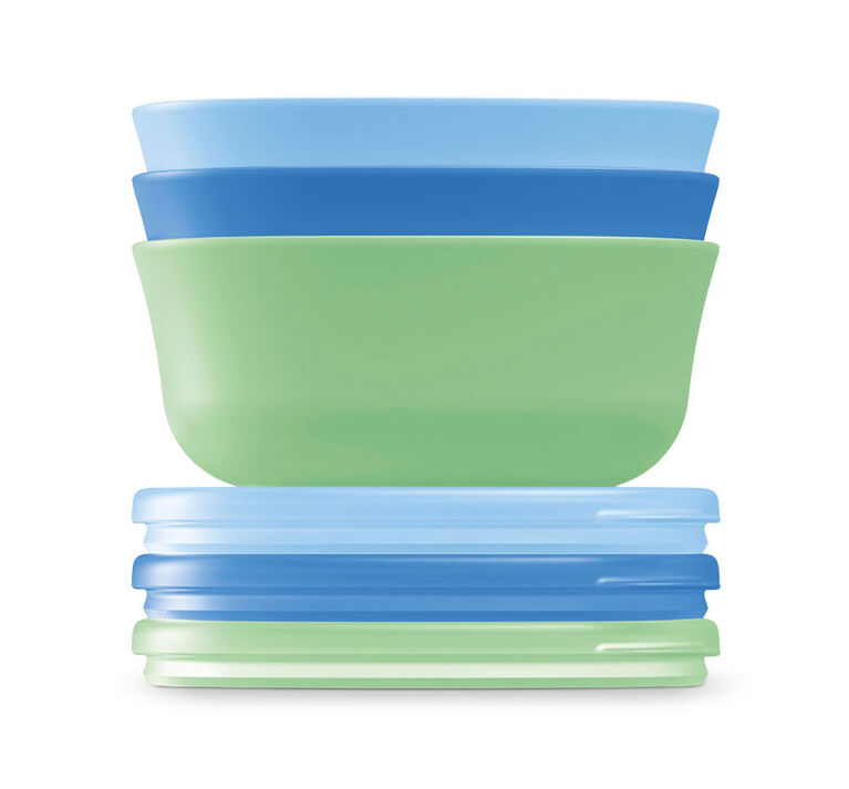 NUK Stacking Bowls 3Pack - Blue/Green