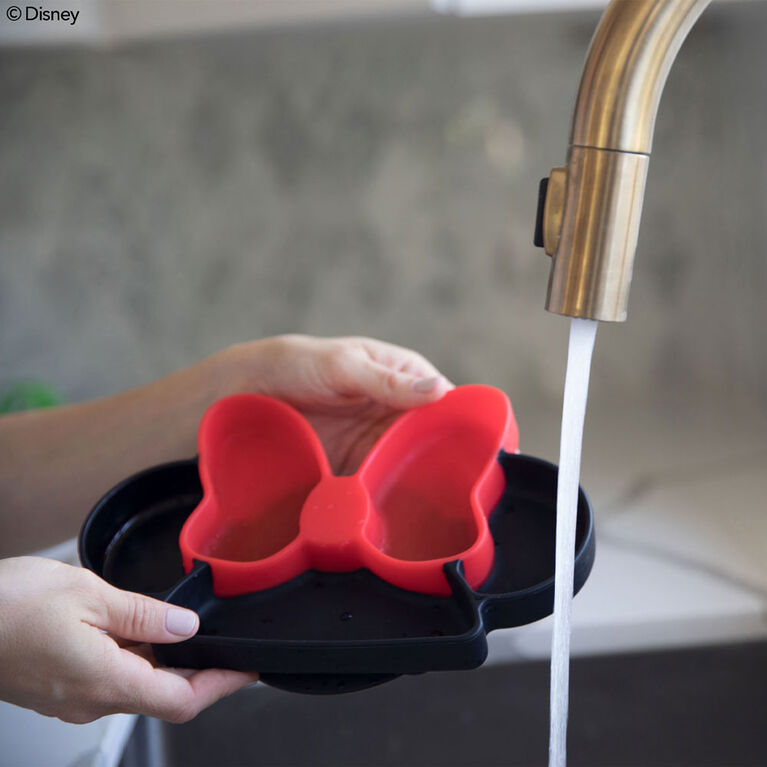 Bumkins Disney Silicone Grip Dish, BPA Free - Minnie Mouse