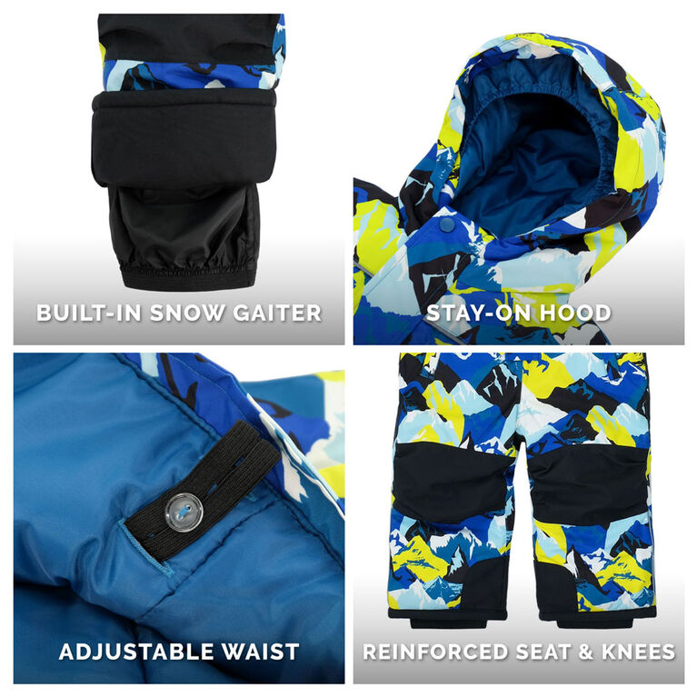 Kids Waterproof Snowsuit | Neon Peaks - 4T (4-5Y)
