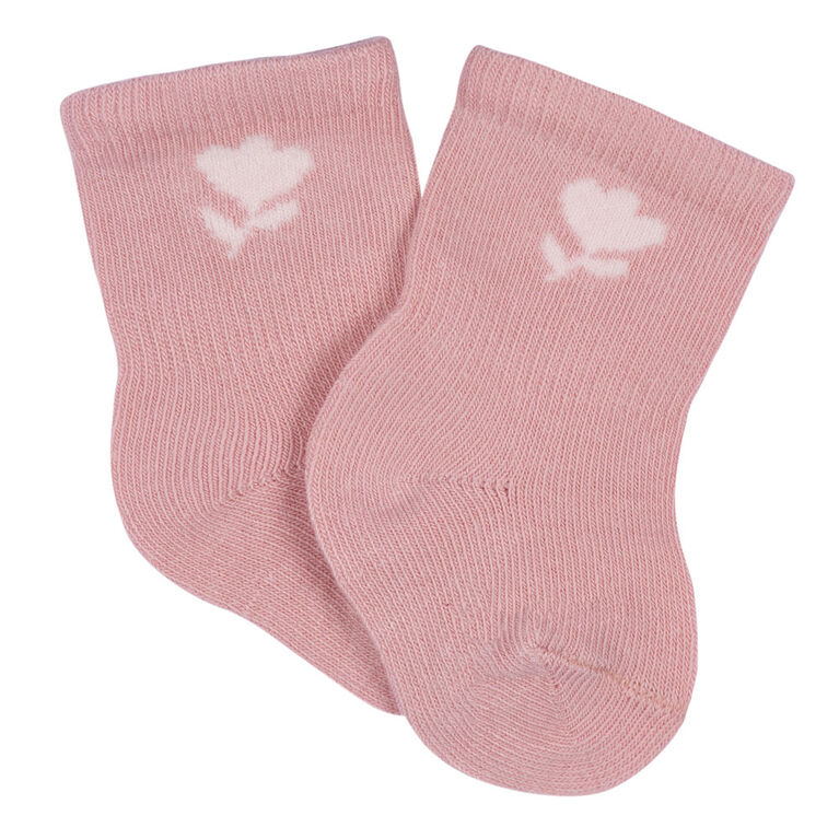 Gerber Childrenswear - Paquet de 6 chaussettes en jersey Appley Sweet - 3-6M