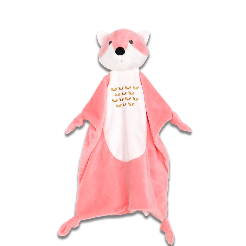 The Peanutshell Mix Match Coral Fox Security Blanket