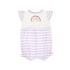 Snugabye Filles - Barboteuse boule - arc-en-ciel, rayures lilas et blanc 3-6 mois