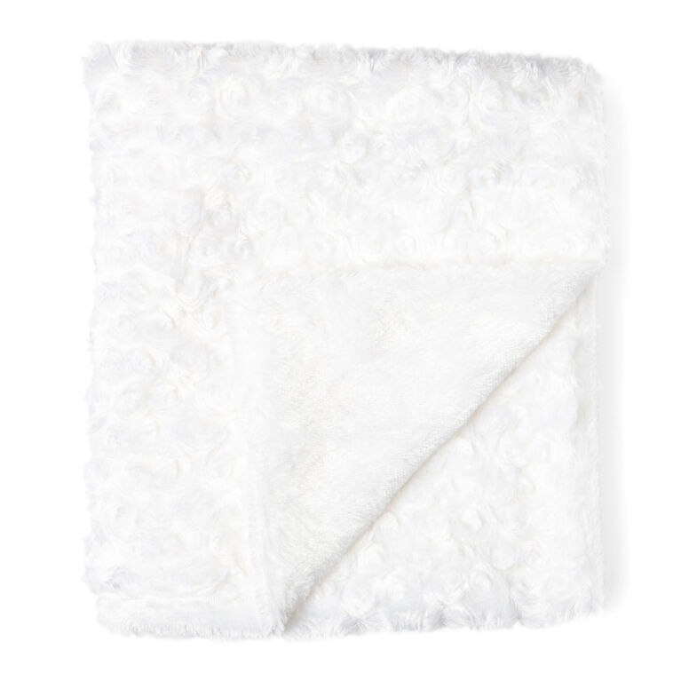 Couverture En Peluche Bouclée Blanche