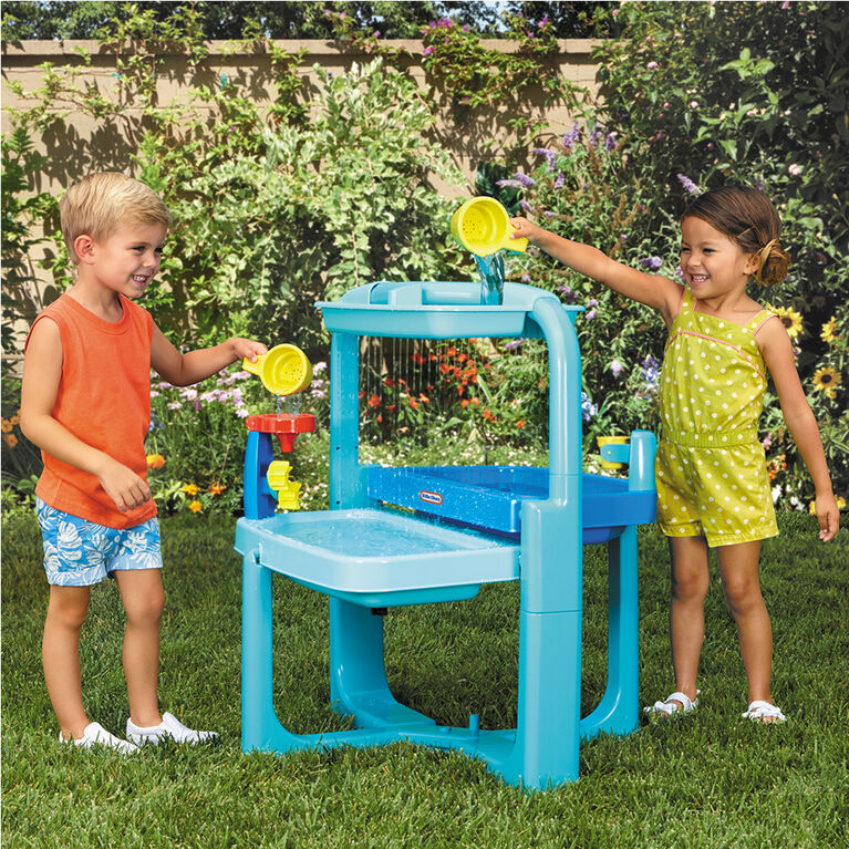 Little Tikes Easy Store Outdoor Folding Water Play Table with Accessories