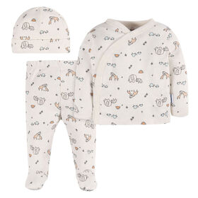 Gerber Childrenswear - 3-Piece Baby Neutral Take Me Home Set - Newborn