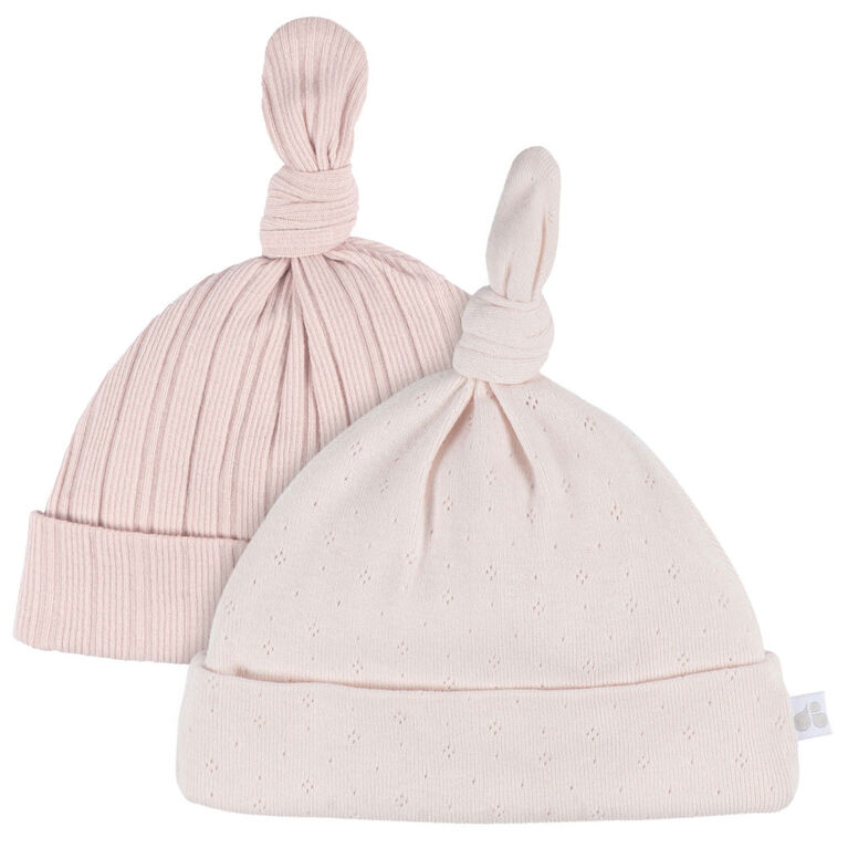 Just Born - Ensemble Bonnet + Mitaines 4 pièces - Rose 0-6M