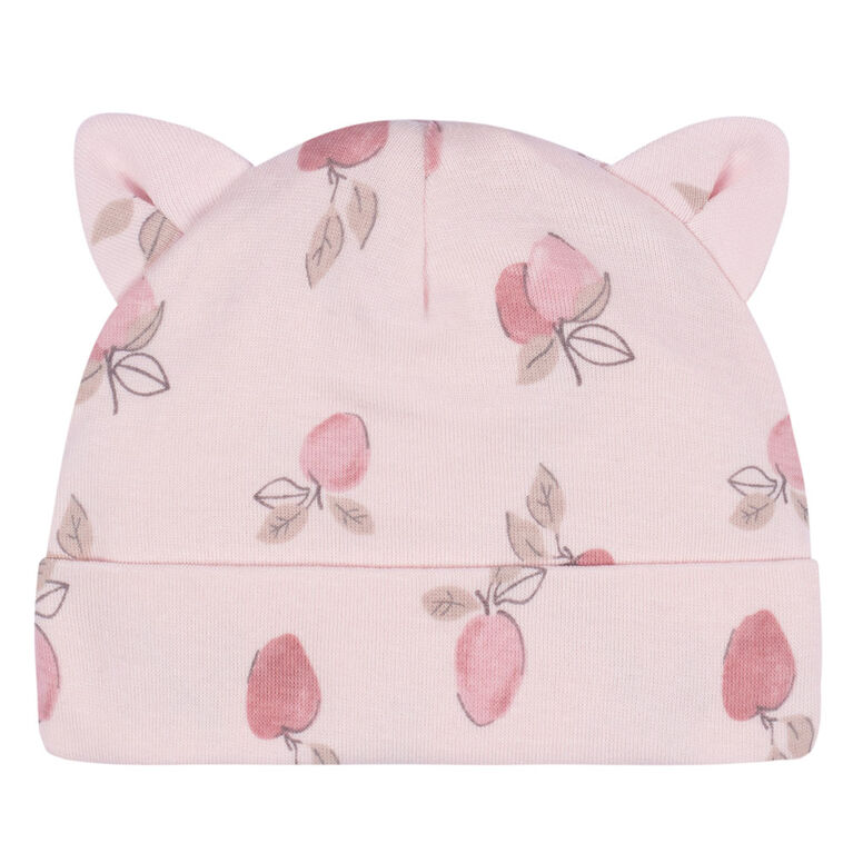 Gerber Childrenswear - Ensemble Bonnet + Mitaines 4 Pi&egrave;ces Appley Sweet - 0-6M