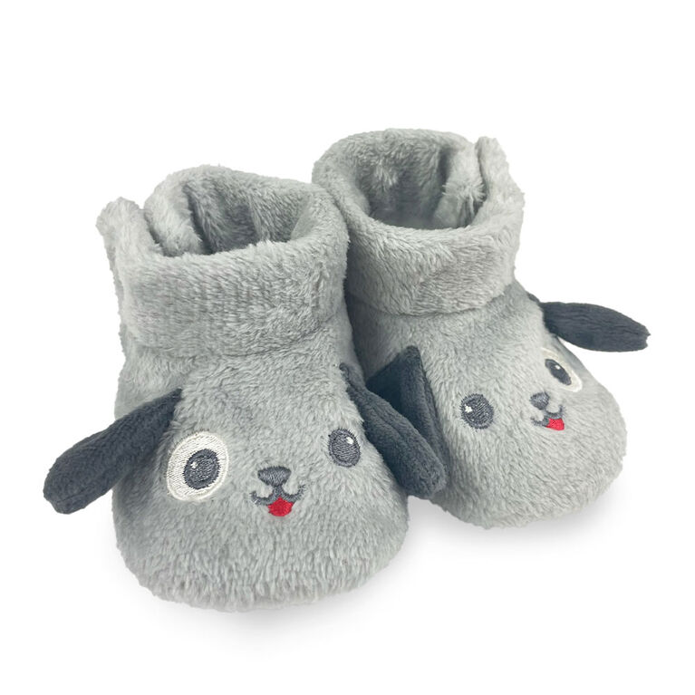 My Baby Boutique - Baby Booties, Grey Doggie, 6-12M