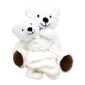 Amor Bebe Peluche striée avec Nunu : Ours blanc