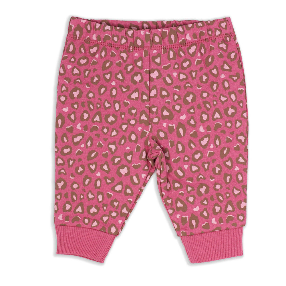 Baby Mode 2 Piece Quilted Top and Fleece Pant Set:Pink Kitten 9M