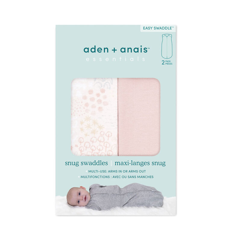 Aden + Anais Essentials 2-Pack Swaddle Snugs Tender Flower 0-3M