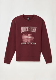 Northern Reflections Crewneck H&eacute;ritage avec Huard pour Adultes, Rouge