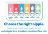 Dr. Brown's Natural Flow Options+ Wide-Neck Bottle Nipple 2-Pack, Level 3