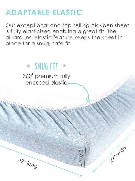 Kushies Drap Contour pour Parc Coton Flanelle Chevron Gris