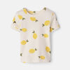 Short Sleeve 2 Piece Sleep White Lemon Print 3Y