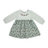 Baby Mode Ensemble 3 pièces en tricot froissé : motif floral vert, 6-9M