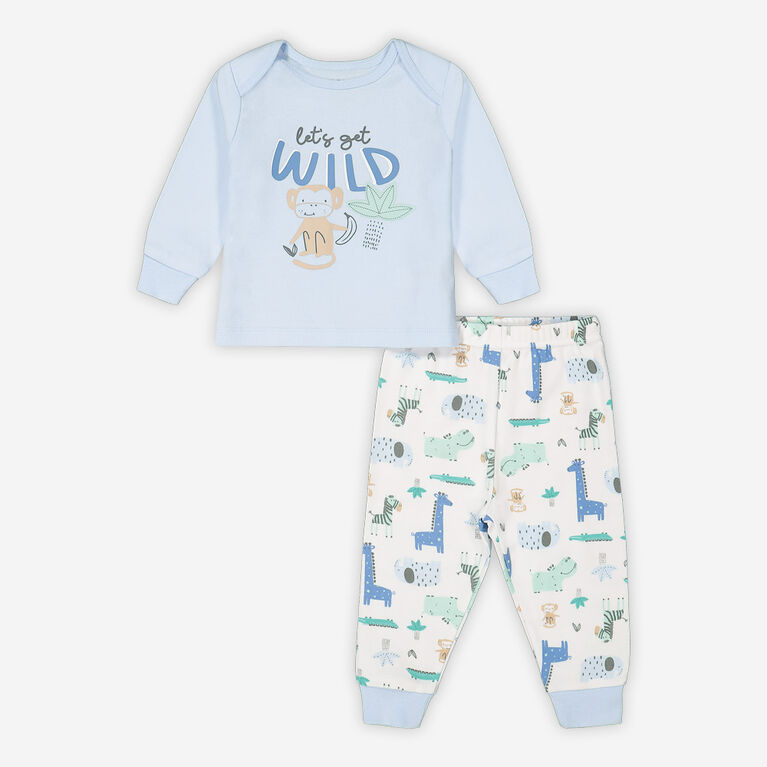 Rococo ens 2mcx Haut/Pantalon Bleu 9/12M
