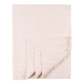 Just Born - Couverture tricotée - Rose
