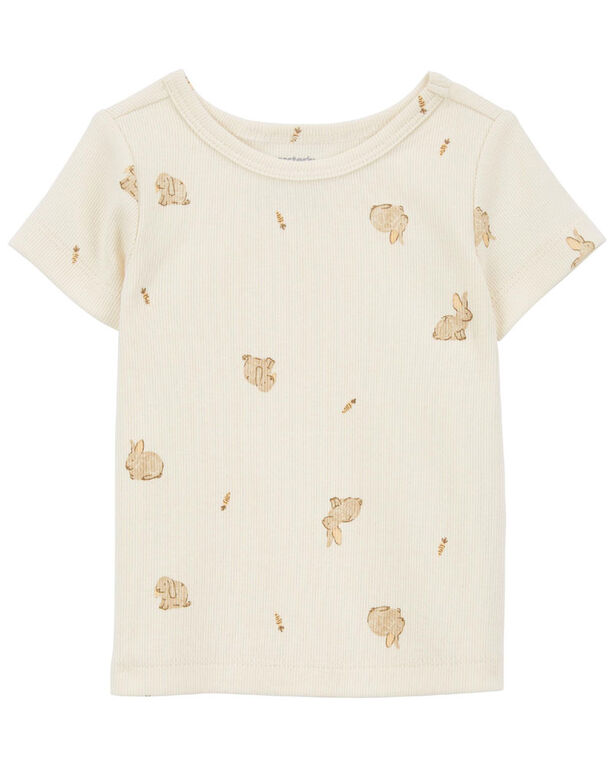 Carter's Two Piece Tee and Bunny Shortall Set Blue 18M