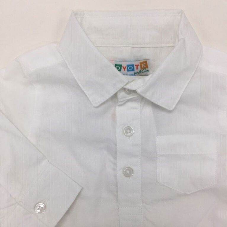 Coyote and Co. White dress shirt Long Sleeve bodysuit  - size 18-24 months