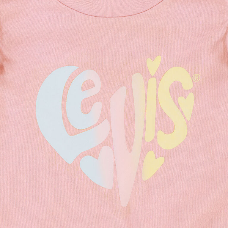 Levi's Heart Romper and Booties Set - Quartz Pink