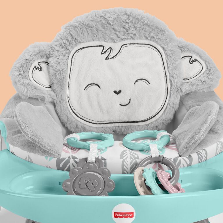 Fisher-Price - Siège jeu et confort Singe câlin avec plateau - Notre exclusivité