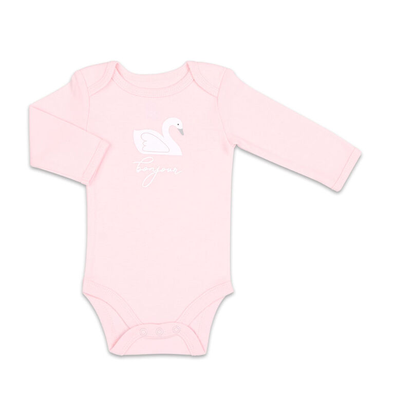 Koala Baby 4Pk Long Sleeve Bodysuit Swan, Preemie