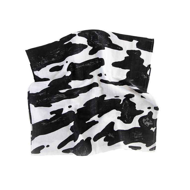 Red Rovr-Organic Cotton Muslin Swaddle Blanket - Moo Cow