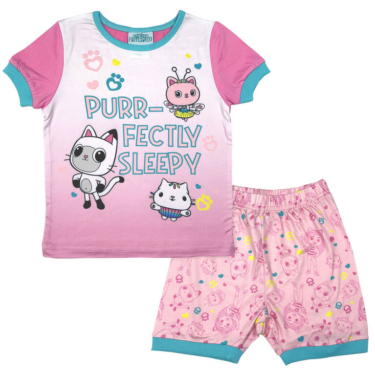 Gabby's Dollhouse 2 Piece Pajama Set - Pink 