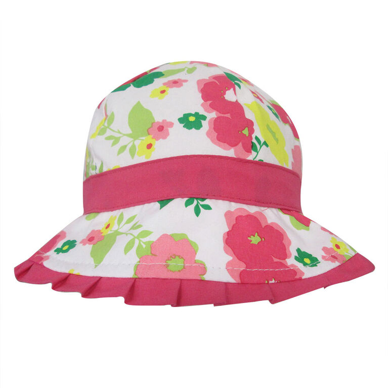 Baby B - Bucket Hat - Floral, Pink, 0-12M