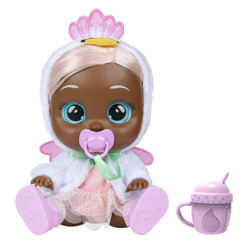 Cry Babies Kiss Me Daphne 12 Baby Doll Deluxe Blushing Cheeks Feature Shimmery Changeable Outfit with Bonus baby bottle