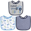 Baby Essentials - Cutest Little Brother Bib 3Pk