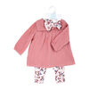 Baby Mode Ensemble haut et legging en gaze 3 pièces : motif floral rose, 12 mois