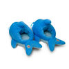 NightBuddies Light-Up Eyes Slippers Plush Dolphin Turquoise