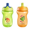 Tommee Tippee Sporty Spout Water Bottle, 10oz, Non-Spill Toddler Sippy Cups for 12 Months+ with Bite-Resistant Spout, Easy-Hold and BPA Free, Assorted Colors, 2 count