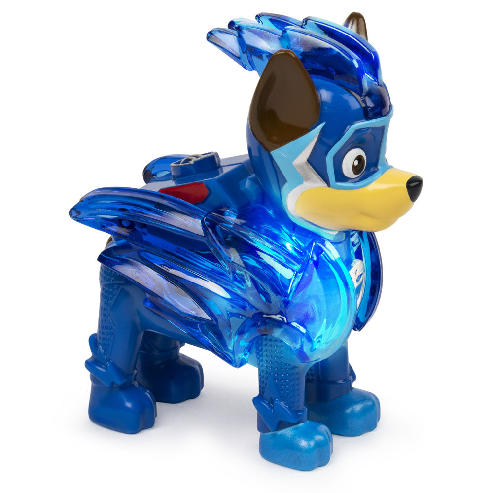 PAW Patrol Mighty Pups Charged Up Chase Collectible Figure with Light Up Uniform
