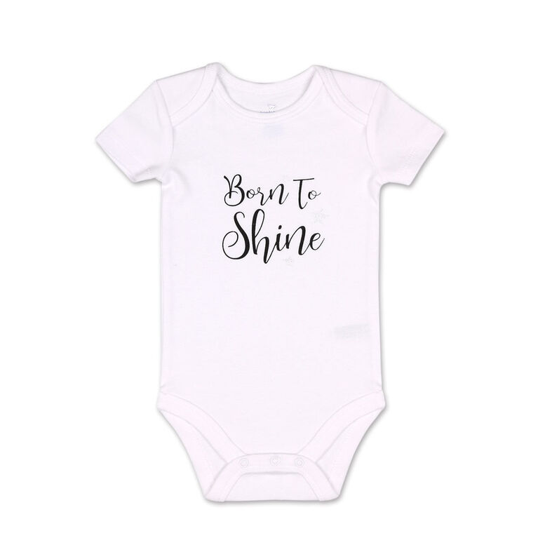 Koala Baby 4 Pack Short Sleeved Bodysuit, Born To Shine, 6-9 Months